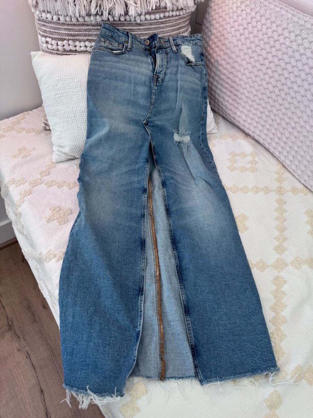 Good American | Denim Maxi Skirt | 00/24